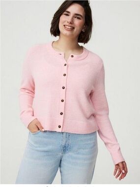 Tori’s Cropped Vegan Cashmere Cardigan size: 3x color: Tickled Pink, NIP